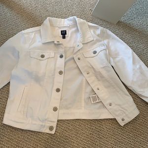 white jean jacket